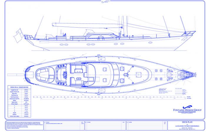 sloop deck plan 1109 fontaine