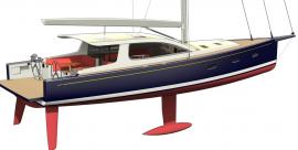 Surfari 53 side view transom down